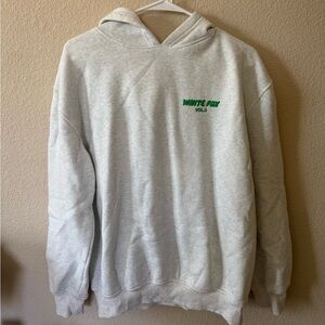 White fox Gray Hoodie